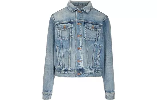 Джинсовая куртка женская синяя Celine