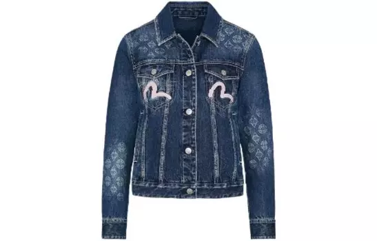 Джинсовая куртка женская синяя Evisu