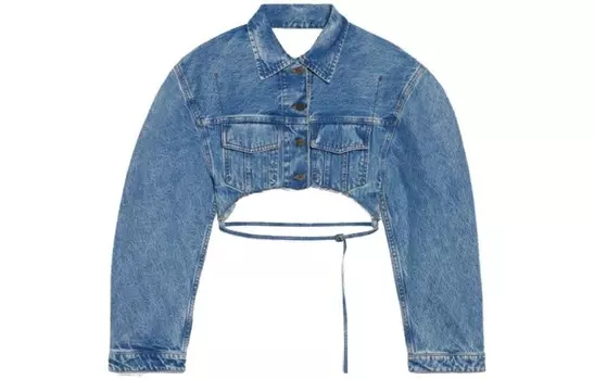 Джинсовая куртка женская синяя Jacquemus