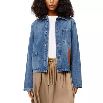 Джинсовая куртка женская синяя Loewe