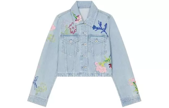 Джинсовая куртка женская светло-голубая Kenzo