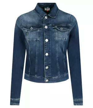 Джинсовая куртка женская Tommy Jeans Vivianne облегающего кроя, синий