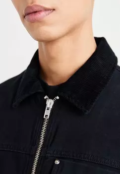 Джинсовая куртка ZIP Abercrombie & Fitch, черный