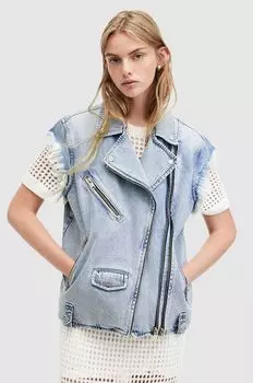 Джинсовая майка AllSaints, синий