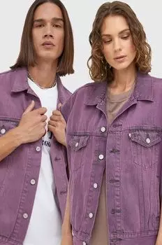 Джинсовая майка Levi's, фиолетовый