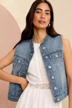 Джинсовая майка Love & Roses, синий