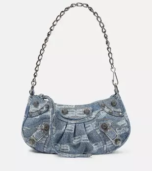 Джинсовая мини-сумка через плечо Le Cagole Balenciaga, синий