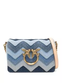 Джинсовая мини-сумка на плечо Love Click PINKO, синий