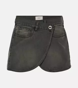 Джинсовая мини-юбка Coperni, серый