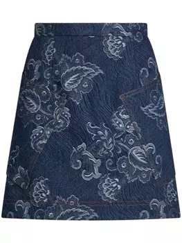 Джинсовая мини-юбка ETRO, синий