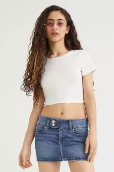 Джинсовая мини-юбка H&amp;M, синий деним