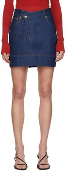 Джинсовая мини-юбка Indigo La Casa 'La mini jupe de-Nmes' JACQUEMUS