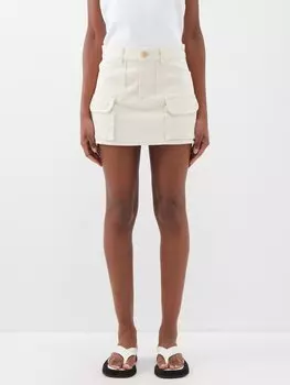 Джинсовая мини-юбка карго clio Armarium, бежевый