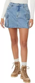 Джинсовая мини-юбка карго English Factory, цвет Denim