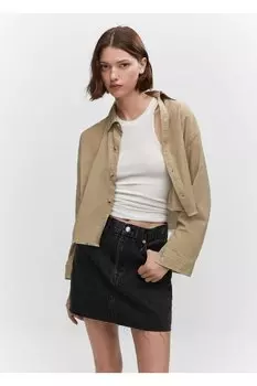 Джинсовая мини-юбка Mango, черный