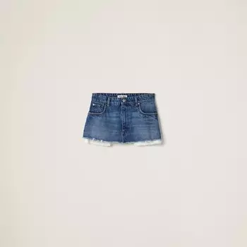 Джинсовая мини-юбка Miu Miu, синий