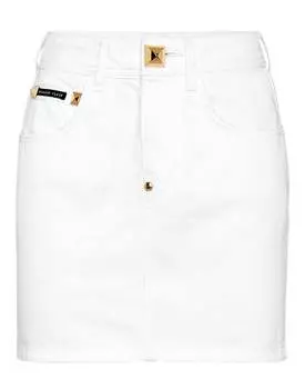 Джинсовая мини-юбка PHILIPP PLEIN, цвет summer snow
