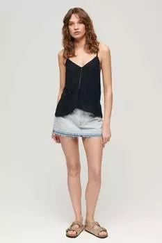 Джинсовая мини-юбка Superdry, синий