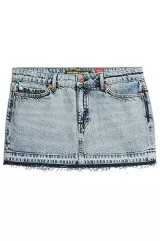 Джинсовая мини-юбка Superdry, синий