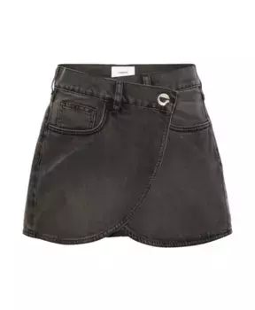 Джинсовая мини-юбка в стиле кроссовер Coperni, серый