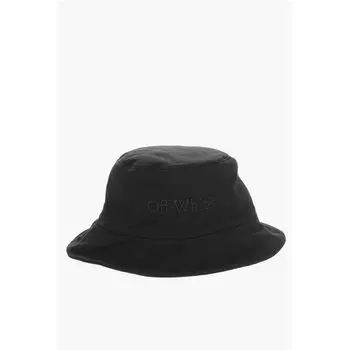Джинсовая панама с логотипом тон в тон Off-White, Black