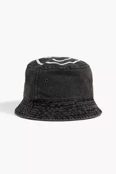 Джинсовая панама с принтом SER.O.YA, угольный