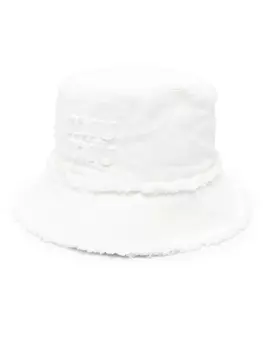 Джинсовая панама с вышитым логотипом Miu Miu, белый