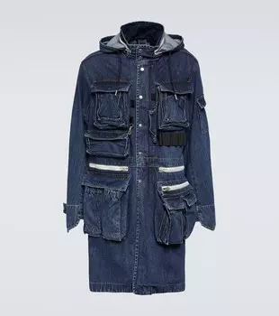 Джинсовая парка Sacai, синий