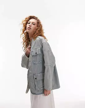 Джинсовая подкладка карго Topshop в аутентичном стиле