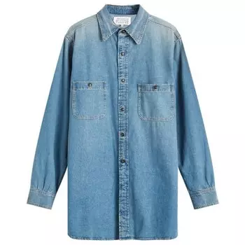 Джинсовая рабочая рубашка Maison Margiela, синий
