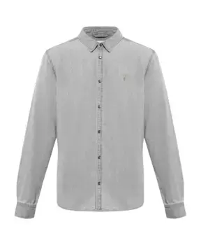 Джинсовая рубашка Allsaints, серый