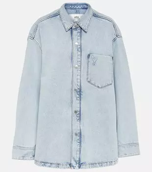 Джинсовая рубашка Ami Paris, синий