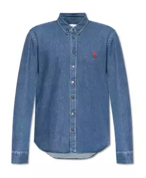 Джинсовая рубашка Ami Paris, синий