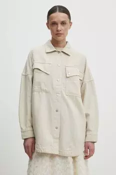 Джинсовая рубашка Answear Lab, бежевый