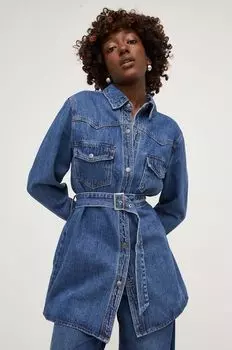 Джинсовая рубашка Answear Lab, синий