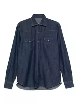 Джинсовая рубашка Barba, синий