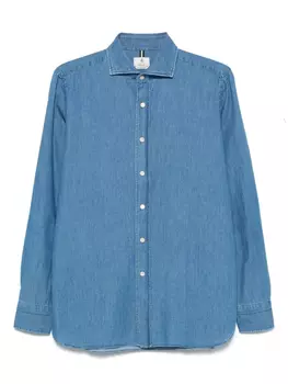 Джинсовая рубашка Borrelli, синий