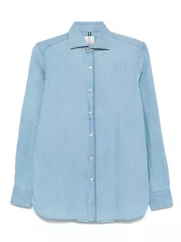 Джинсовая рубашка Borrelli, синий