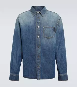 Джинсовая рубашка Bottega Veneta, синий