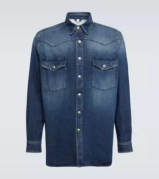 Джинсовая рубашка Burberry, синий