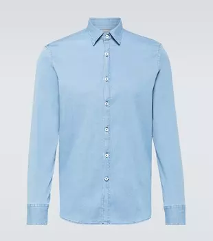 Джинсовая рубашка Canali, синий