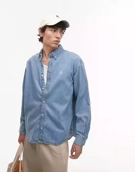 Джинсовая рубашка Carhartt WIP Lucas в средне-синем цвете