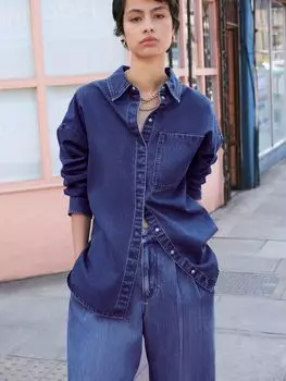 Джинсовая рубашка Deanna HUSH, аутентичный синий цвет