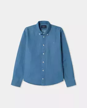 Джинсовая рубашка для мальчиков Hackett, синий индиго