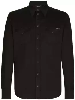 Джинсовая рубашка DOLCE & GABBANA, черный