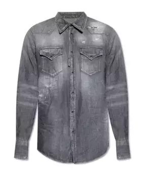 Джинсовая рубашка Dsquared2, серый