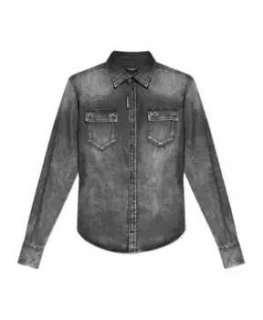 Джинсовая рубашка Dsquared2, серый