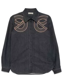 Джинсовая рубашка Elie Saab, синий