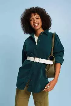 Джинсовая рубашка Esprit, зеленый