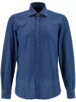 Джинсовая рубашка Fay, синий